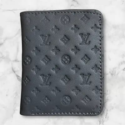 Luxury Embossed Black Card Wallet
