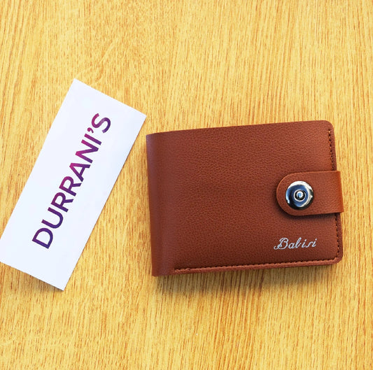 Classic Brown Snap Bifold Wallet