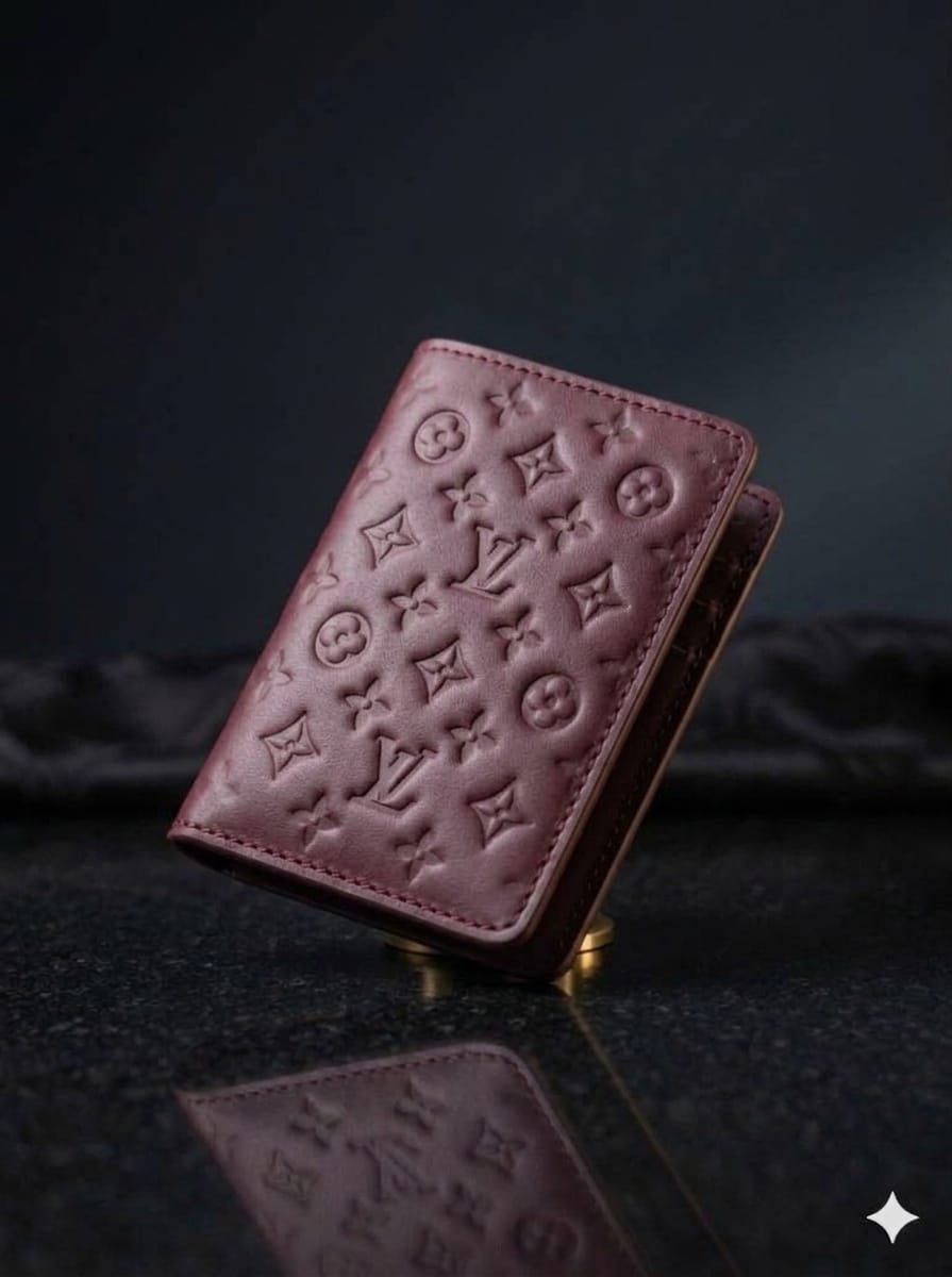 Luxury Embossed Black Card Wallet