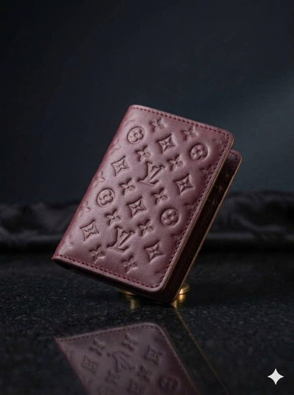 Luxury Embossed Black Card Wallet