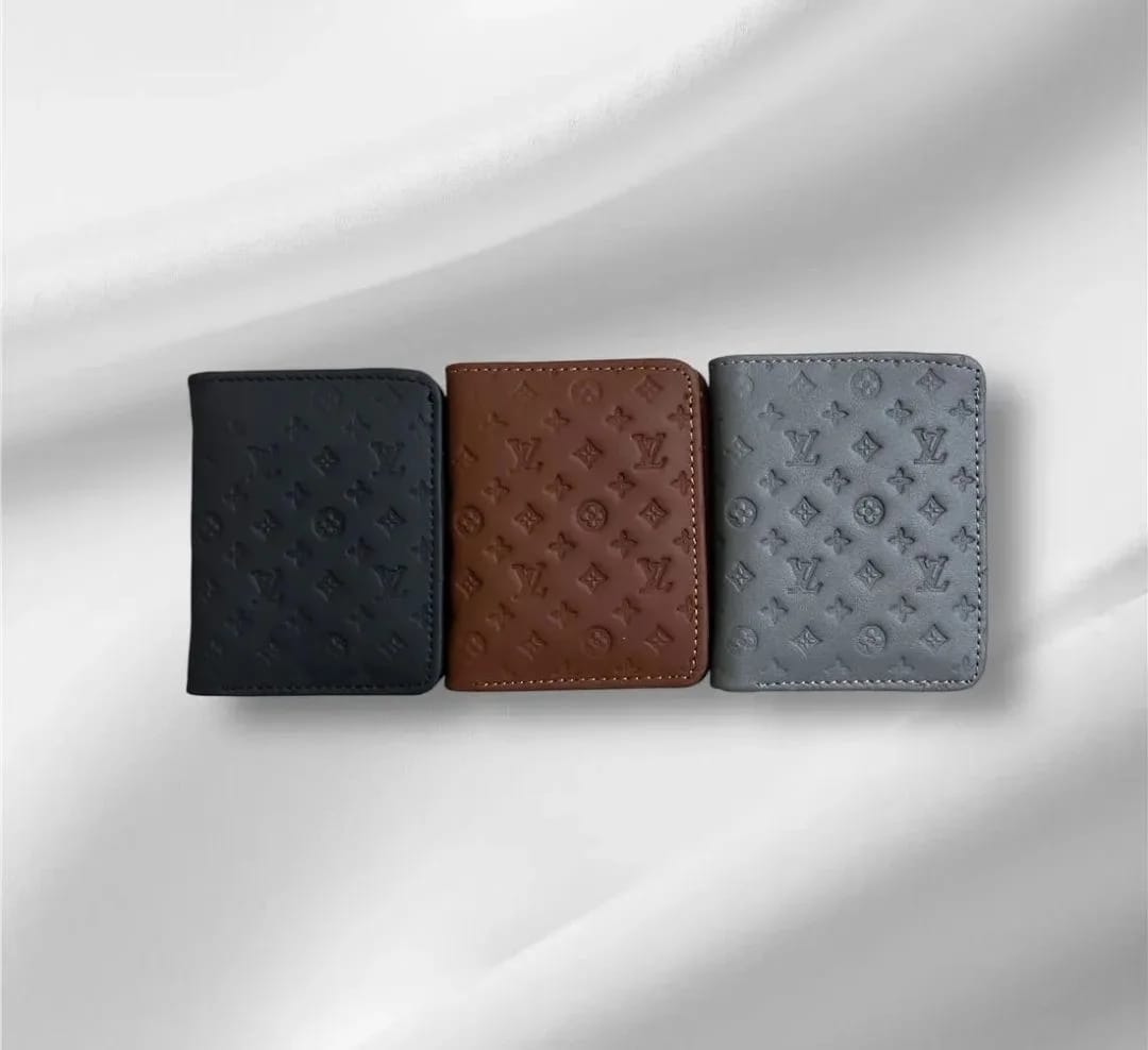 Luxury Embossed Black Card Wallet