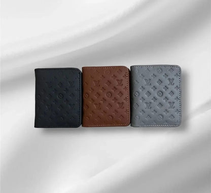 Luxury Embossed Black Card Wallet