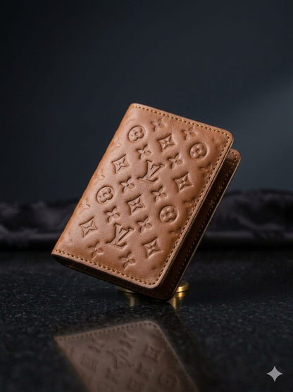 Luxury Embossed Black Card Wallet