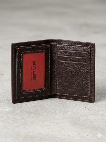 Classic Brown Leather Card Wallet